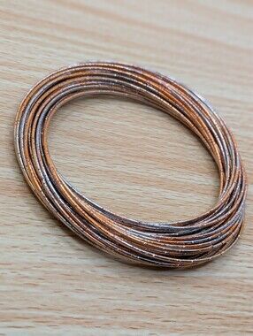 Two Tone Spiral Metallic Bracelet